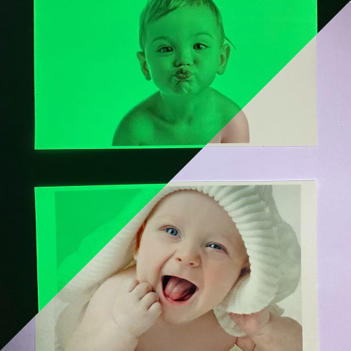 5x A4 Klebepapier leuchtend im Dunkeln für Tintenstrahldrucker