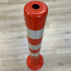 Poste de cono reflectante de plástico naranja para señalización 2