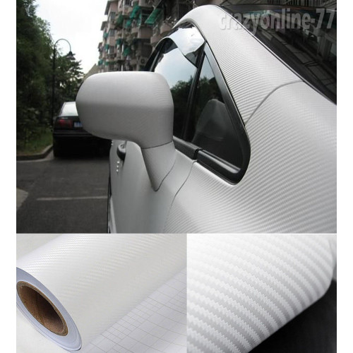 Pellicola Wrapping Carbonio 3D bianco opaco Best Price, shop