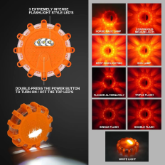 Led flashing street light for visibility in case of breakdown