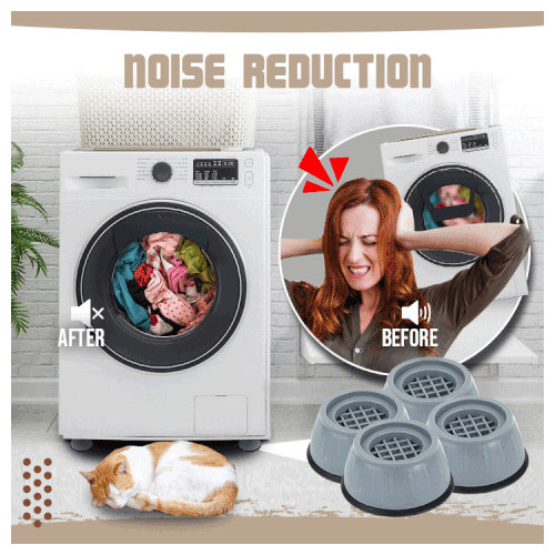 4 pies de lavadora de goma dura antideslizante y antivibración