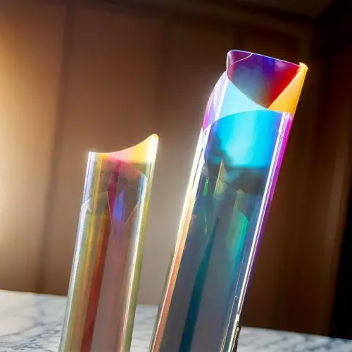 Dichroic dichroic transparent adhesive film rainbow for windows