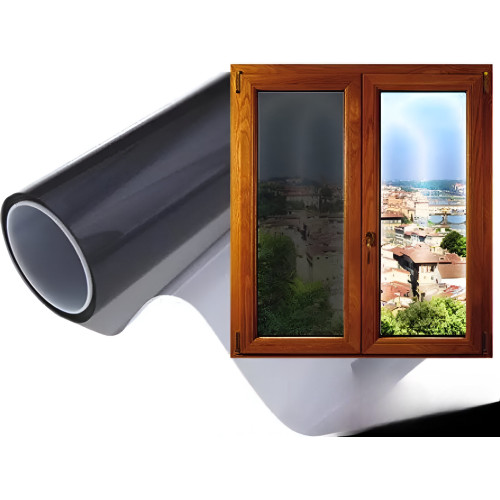 Pellicola oscurante nero antigraffio per finestre casa o camper