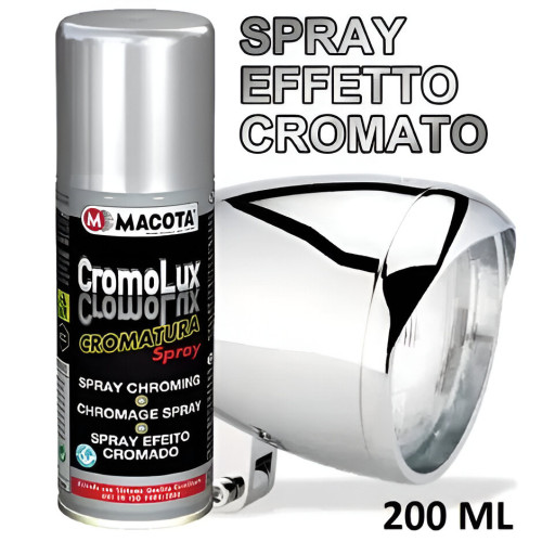 MACOTA CROMOLUX Vernice Cromata Spray 400° Cromatura Resistente