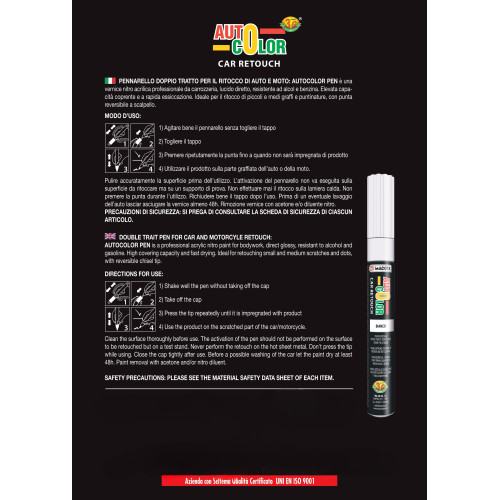 MACOTA AUTOCOLOR 3G marqueur retouche double pointe pour