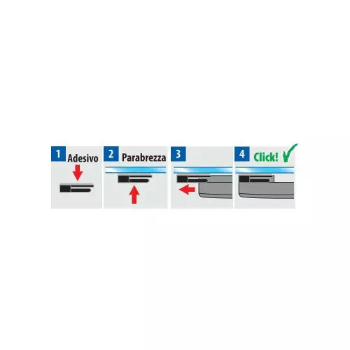 Klebebefestigung für Telepass-Mautgerät Neues MODELL 2024