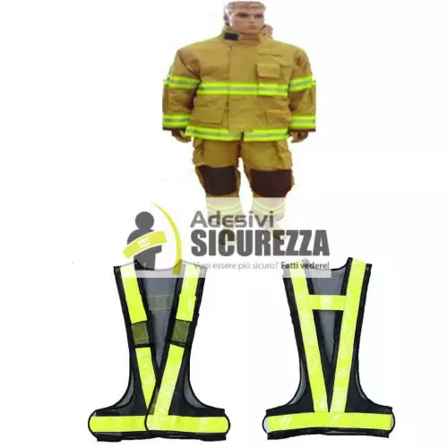 Ruban à coudre jaune fluorescent et réfléchissant en PVC -