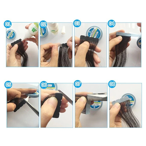 High-viscosity waterproof double-sided tape for wigs and hair