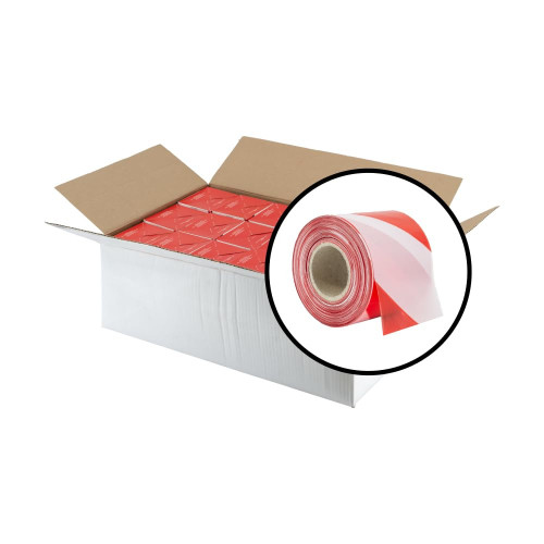 Signal Band in Polyethylen, weiß / rot 70mm x 200m Bester