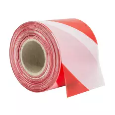 Cinta de advertencia blanca y roja - 70mm x 200m Mejor precio