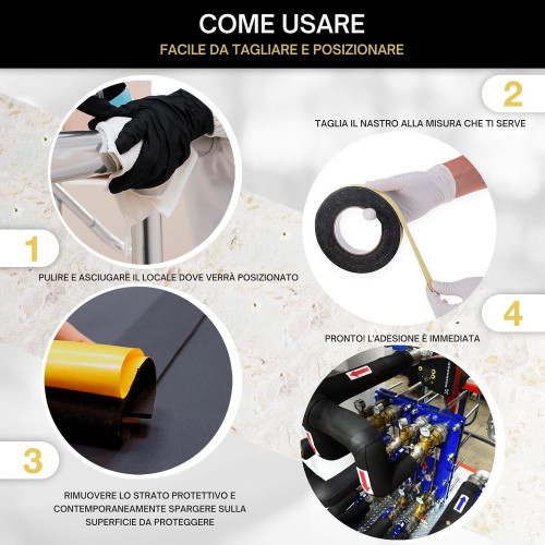 Elastomeric rubber adhesive tape for anti-condensation thermal