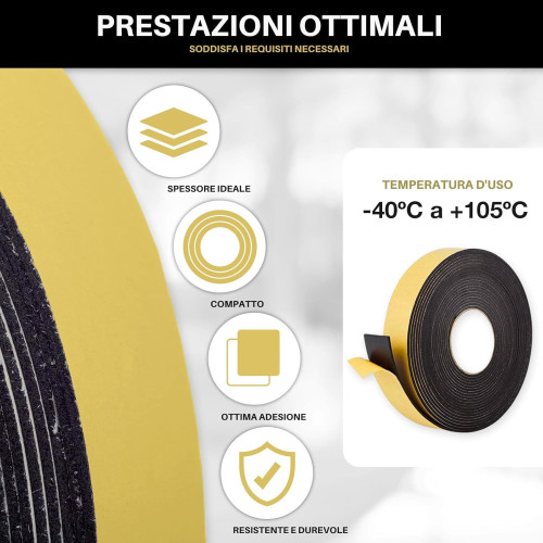 Elastomeric rubber adhesive tape for anti-condensation thermal
