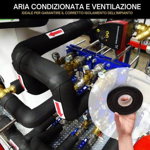 Nastro elastomerico NON adesivo in gomma per coibentazioni