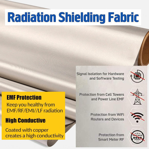 Tecido Faraday para proteção EMF, EMI, blindagem RF e RFID