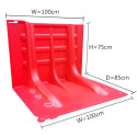 Reusable road flood barriers high water capacity ABS plastic