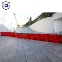 Reusable road flood barriers high water capacity ABS plastic