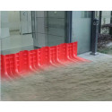 Reusable road flood barriers high water capacity ABS plastic