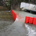 Reusable road flood barriers high water capacity ABS plastic