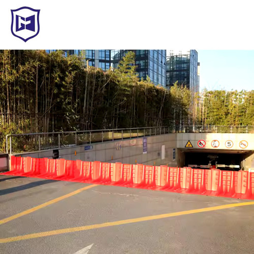 Reusable road flood barriers high water capacity ABS plastic