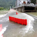Reusable road flood barriers high water capacity ABS plastic