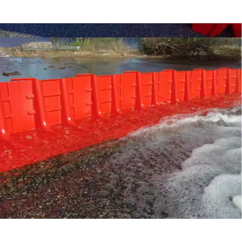 Reusable road flood barriers high water capacity ABS plastic