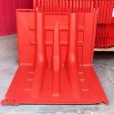 Reusable road flood barriers high water capacity ABS plastic