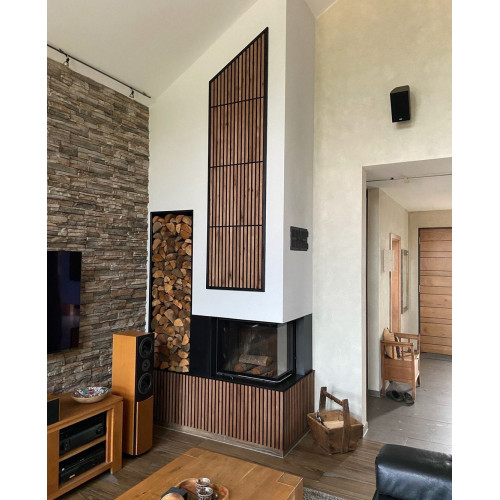 Panel acústico fonoabsorbente con lamas certificado ignífugo