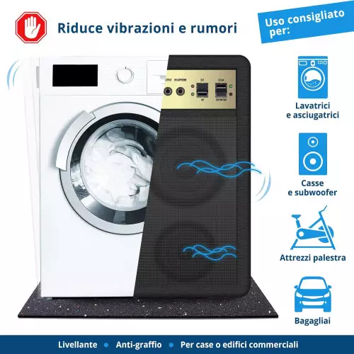 Non-slip rubber mat anti-vibration noise reduction for washing
