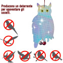 2 corujas espantalho refletivas dissuasoras para proteger