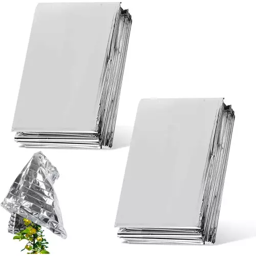 2 Pellicola Telo Riflettente per Piante 130 x 210cm colture