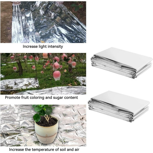 2 reflective film sheets for plants 130 x 210cm hydroponic