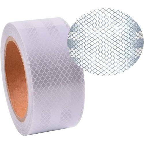 Nastro adesivo rifrangente per segnalazione bianco 50mm classe
