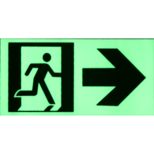 Cinta de salida de emergencia en adhesivo luminiscente PVC 50mm