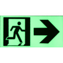 Emergency exit tape in luminescent adhesive PVC 50mm X 2 Meters