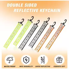 Reflective keychain pendant for kids school backpack jogging 2