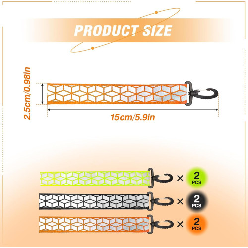 Reflective keychain pendant for kids school backpack jogging