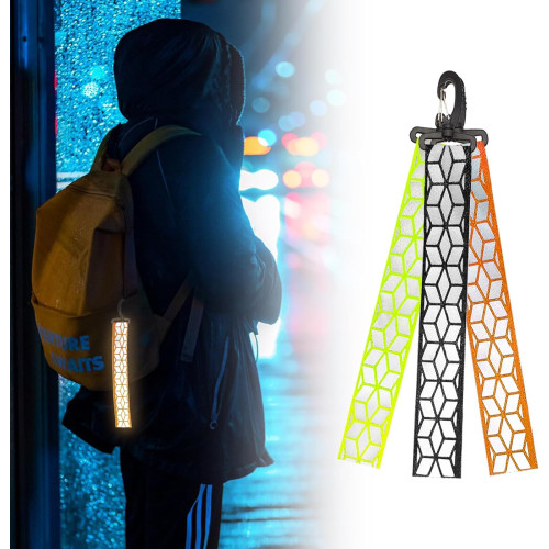 Colgante llavero reflectante para niños mochila escolar jogging