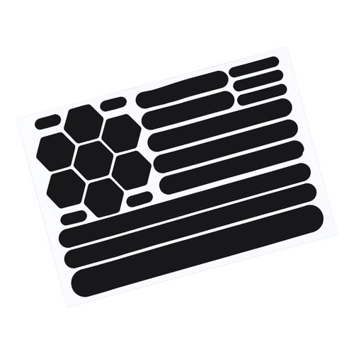 Autocollants réfléchissants noirs (deviennent argentés