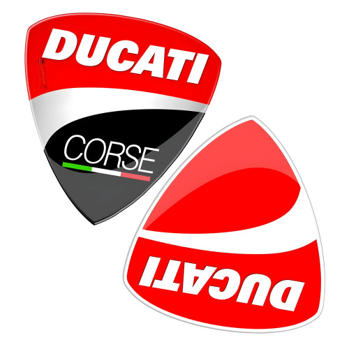 DUCATI- und DUCATI CORSE-Logoemblem 3D-Harzaufkleber Bester