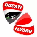 Stemma logo DUCATI e DUCATI CORSE adesivo resinato effetto 3D