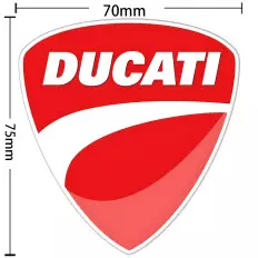 Emblema logotipo DUCATI e DUCATI CORSE adesivo de resina efeito 2