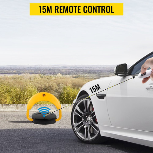 Electric steel folding bollard with motor and remote control