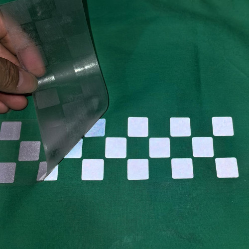 Heat-sealable Reflective Checked Pattern Decorative Art Tape -