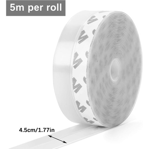 Joint d'étanchéité en silicone transparent pour portes et