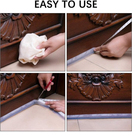 Joint d'étanchéité en silicone transparent pour portes et