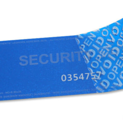 Numbered VOID tamper-evident labels no residue for cell phone