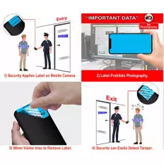 Etiquetas VOID numeradas inviolables sin residuo para cámaras 2