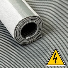 Alfombra de goma dieléctrica aislamiento 50000 voltios a prueba