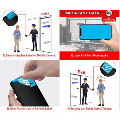 VOID-Sicherheitsaufkleber ohne Rückstände für vordere und