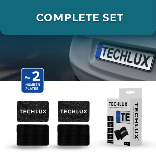 Kit portamatrículas adhesivo para coche con fijación sin